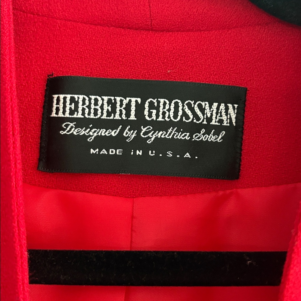 Vintage Herbert Grossman red blazer - Picture 2 of 3